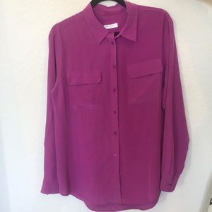 Fuchsia Equipment top. Worn twice